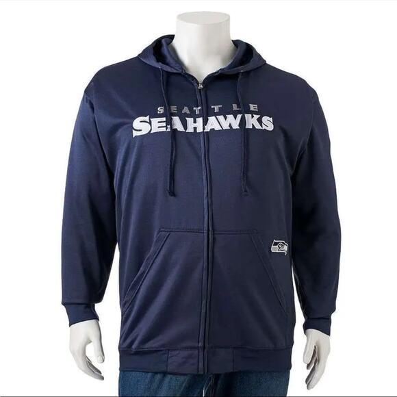 NEW! Seattle Seahawks NFL Men's Big Hoodie Zip Front Sweatshirt 4XL Sweater - Picture 1 of 1